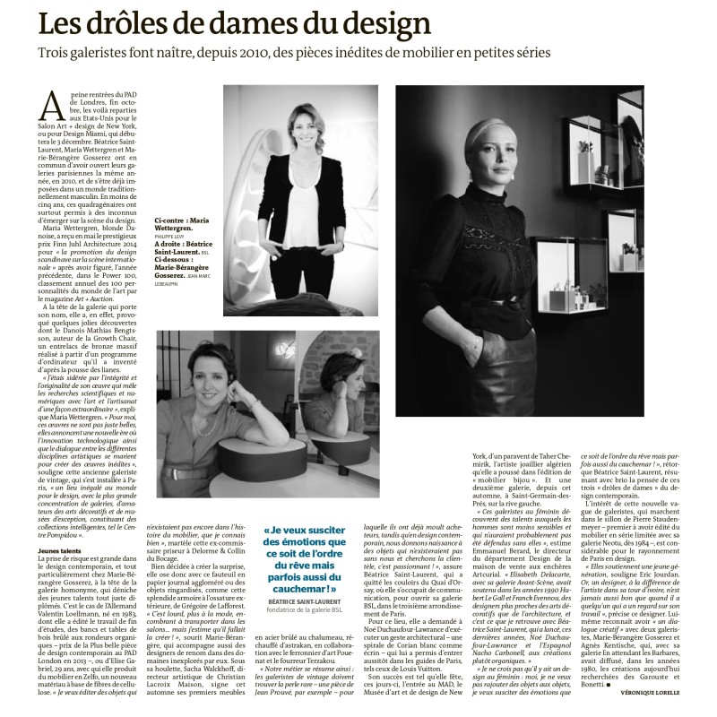 LE MONDE - Les drôles de dames du design